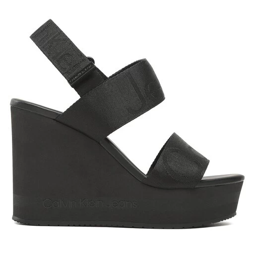 Sandales Calvin Klein Jeans Wedge Sandal Webbing YW0YW00959 Black BDS 4 Sandales Calvin Klein Jeans Wedge Sandal Webbing YW0YW00959 Black BDS – Image 2
