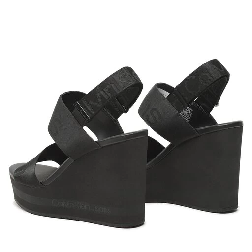 Sandales Calvin Klein Jeans Wedge Sandal Webbing YW0YW00959 Black BDS 5 Sandales Calvin Klein Jeans Wedge Sandal Webbing YW0YW00959 Black BDS – Image 3