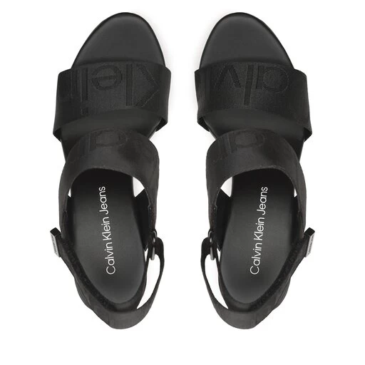Sandales Calvin Klein Jeans Wedge Sandal Webbing YW0YW00959 Black BDS 7 Sandales Calvin Klein Jeans Wedge Sandal Webbing YW0YW00959 Black BDS – Image 5