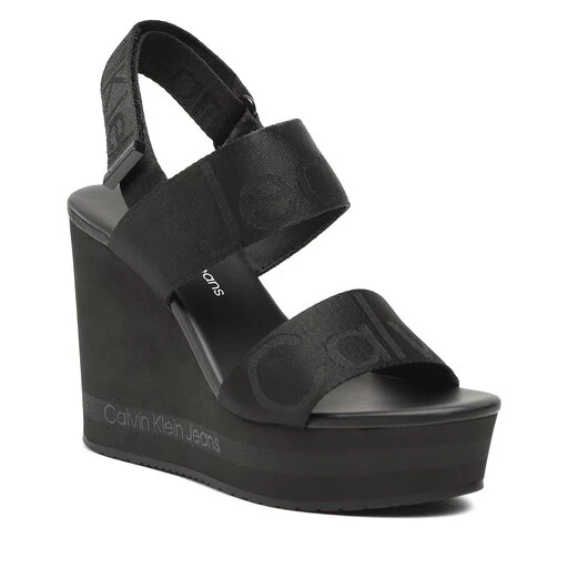 Sandales Calvin Klein Jeans Wedge Sandal Webbing YW0YW00959 Black BDS 3 Sandales Calvin Klein Jeans Wedge Sandal Webbing YW0YW00959 Black BDS