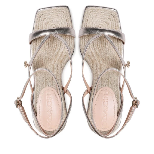 Sandales Coach Kaia Metallic CA463 Platinium Champagne 7 Sandales Coach Kaia Metallic CA463 Platinium Champagne – Image 5