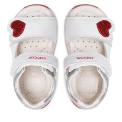 Sandales Geox B Sandal Tapuz Girl B350YD085KCC0050 White/Red -Pointe De Chaussures sandales geox b sandal tapuz girl b350yd085kcc0050 white red 4