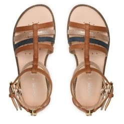 Sandales Geox J S.Karly G. D J7235D 0BCKC C6N4B S Cognac/Avio -Pointe De Chaussures sandales geox j s karly g d j7235d 0bckc c6n4b s cognac avio 4