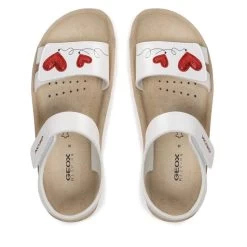 Sandales Geox J Sandal Costarei Gi J35EAF000BCC0050 D White/Red -Pointe De Chaussures sandales geox j sandal costarei gi j35eaf000bcc0050 d white red 4