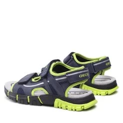 Sandales Geox J Sandal Dynomix Boy J35GHC014MEC0749 D Navy/Lime -Pointe De Chaussures sandales geox j sandal dynomix boy j35ghc014mec0749 d navy lime 2