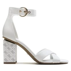 Sandales Guess Yancy FL6YAN LEA03 WHITE -Pointe De Chaussures sandales guess yancy fl6yan lea03 white 1