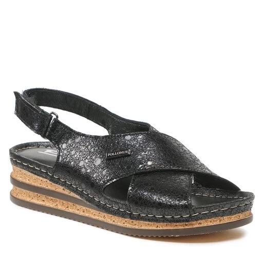 Sandales Pollonus 5-1514-004 OCZKA CZARNE 3 Sandales Pollonus 5-1514-004 OCZKA CZARNE