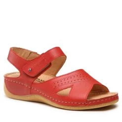 Sandales Pollonus 5-1517-002 CZERWONY LICO