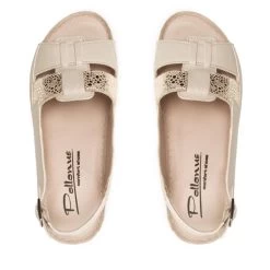 Sandales Pollonus 5-1525-002 VANILIA VERONA/OCZKA ZŁOTE -Pointe De Chaussures sandales pollonus 5 1525 002 vanilia verona oczka zlote 4