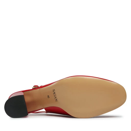 Sandales Sagan 4818 Czerwony Lakier/Złoty 245 5 Sandales Sagan 4818 Czerwony Lakier/Złoty 245 – Image 4