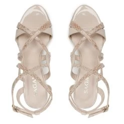 Sandales Sagan 4902 Beżowy Lakier/Beżowa Jaszczurka 948 -Pointe De Chaussures sandales sagan 4902 bezowy lakier bezowa jaszczurka 948 4