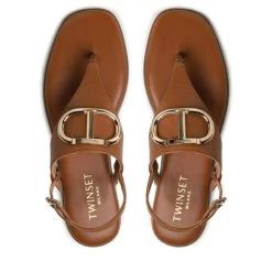 Sandales TWINSET 231TCP12A Cuoio 00057 -Pointe De Chaussures sandales twinset 231tcp12a cuoio 00057 4