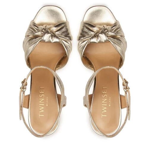 Sandales TWINSET 231TCP144 Oro Laminato 04156 7 Sandales TWINSET 231TCP144 Oro Laminato 04156 – Image 5